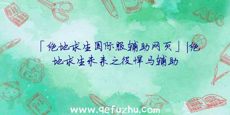 「绝地求生国际服辅助网页」|绝地求生未来之役悍马辅助